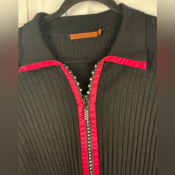 🩷Full zip rhinestone and pink bling cardigan sweater - Picture 4 of 4